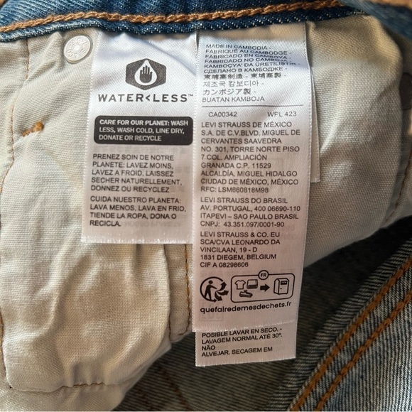 Levi's 501 Original Fit High-Rise Women's Jean Shorts Size W 28 Button Fly - Picture 12 of 14